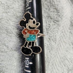 Mickey Mouse mother of pearl ring